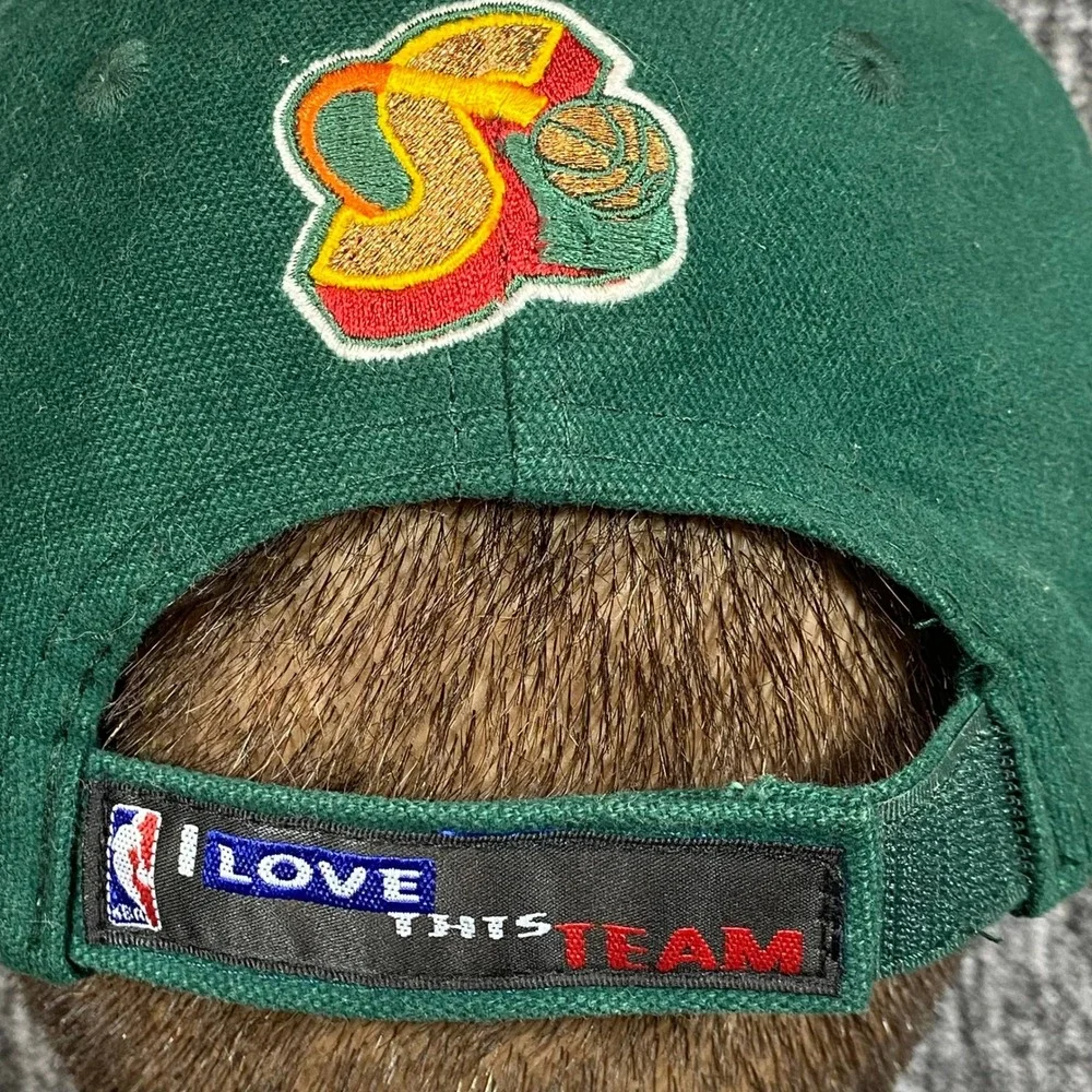 Vintage Seattle Sonics Hat Sports Specialties Strapback Green NBA Cap Taiwan
